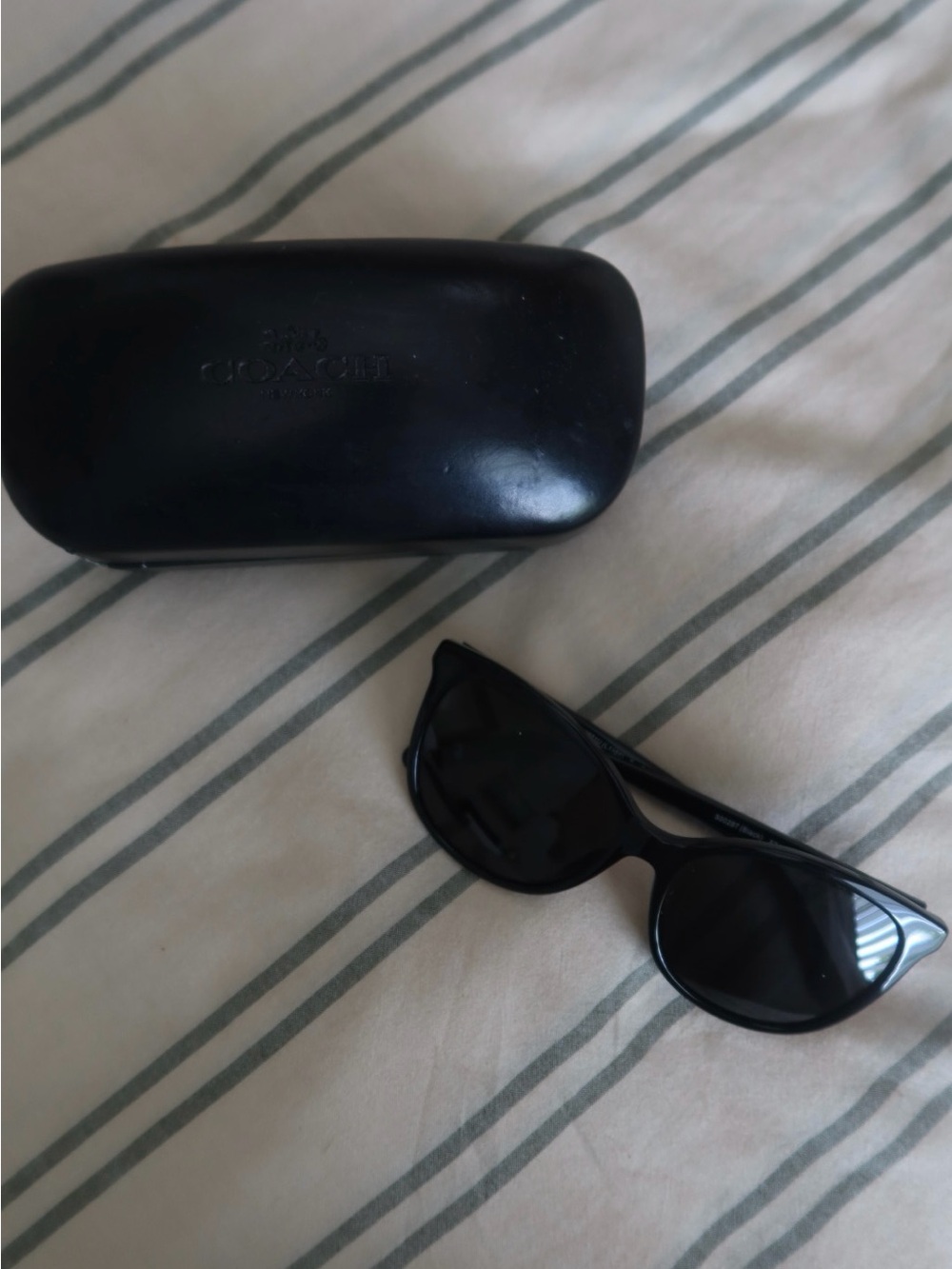 Coach Men's Black Sunglasses with Matching Black Case